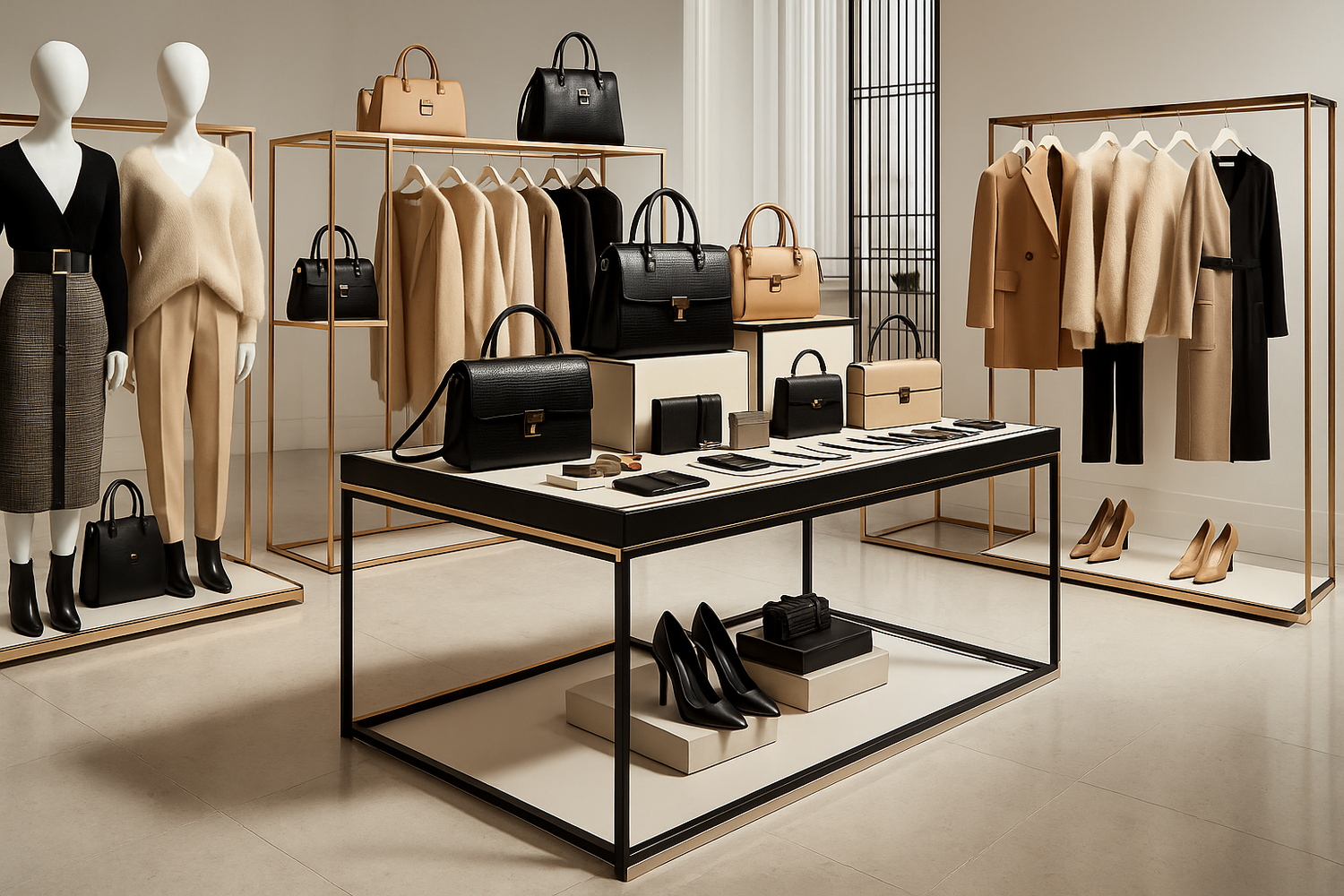 商品ディスプレイテーブルの重要性:各種店舗・ブティック向け