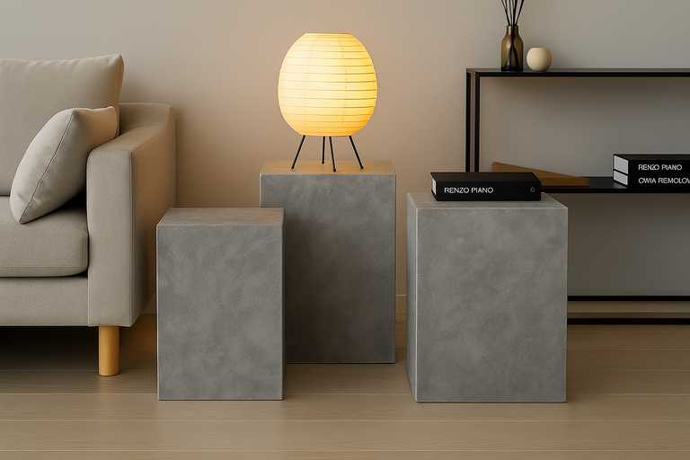 モールテックス仕上げの木製ハンドメイドテーブル