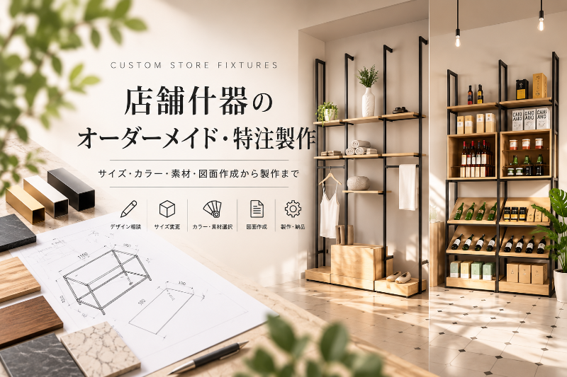 店舗什器のオーダーメイド・特注製作|サイズ・カラー変更から図面作成・製作まで【WEONE】