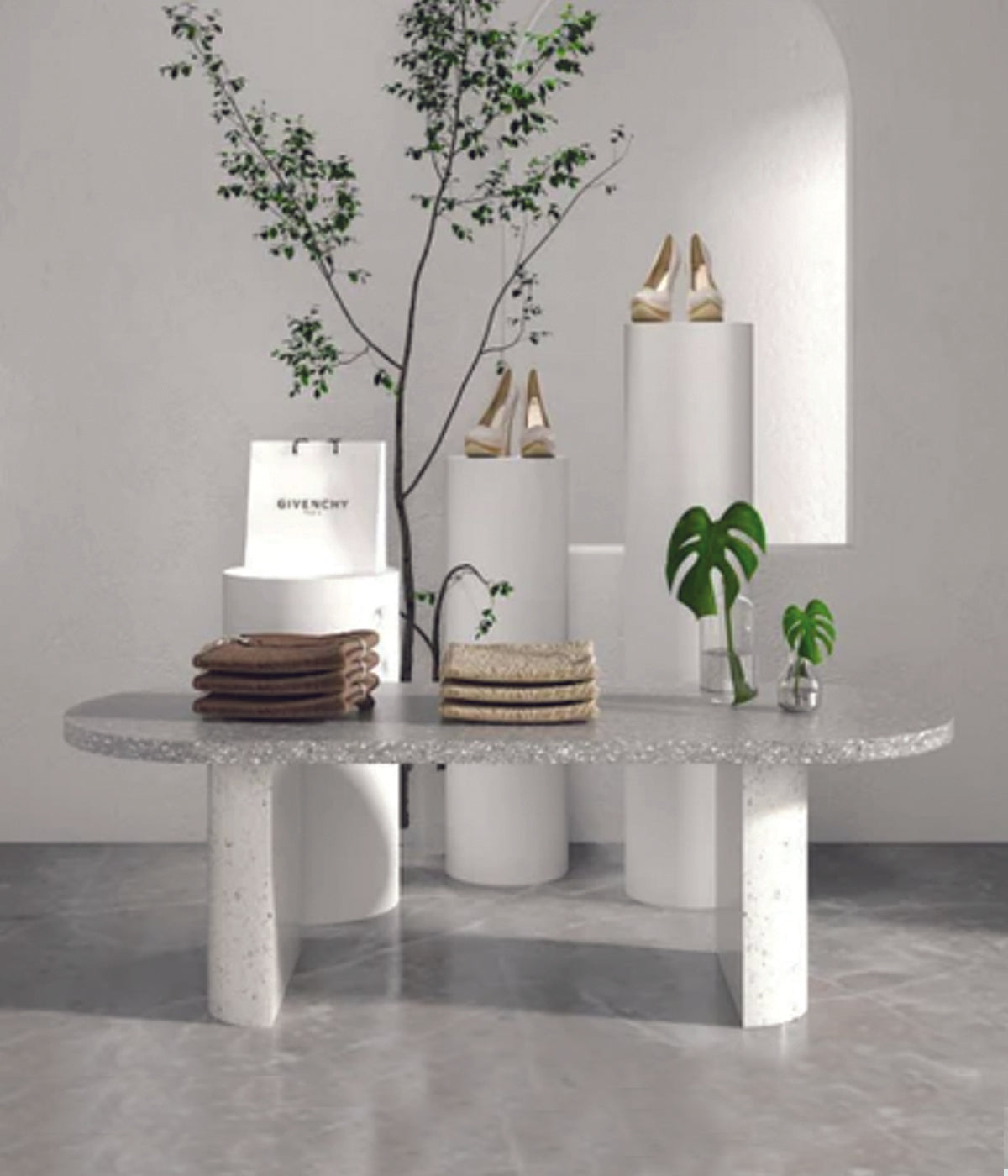 ファッションストア用の洗練された什器ディスプレイ