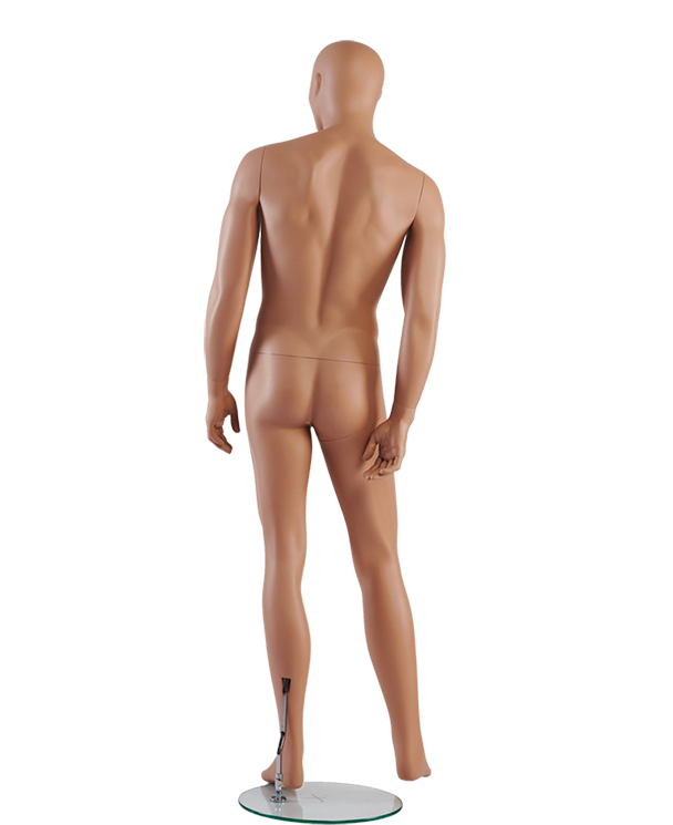 男性マネキン背面ビュー|ナチュラルスキンカラー・スタンダードポーズ