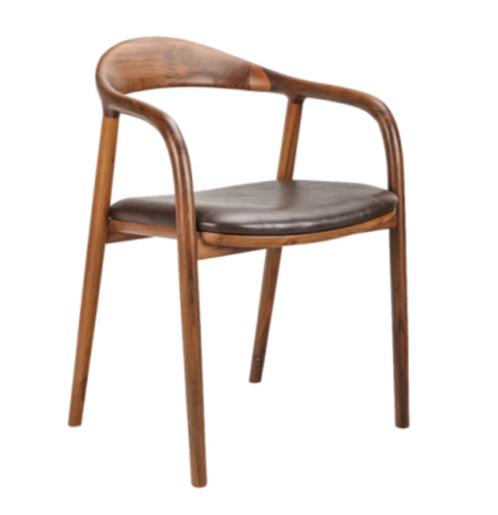 高級レストラン向けのエレガントな椅子 | ウッド&レザーデザイン