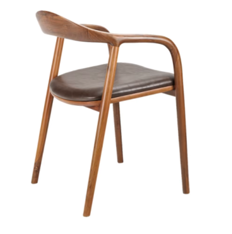 高級レストラン向けのエレガントな椅子 | ウッド&レザーデザイン