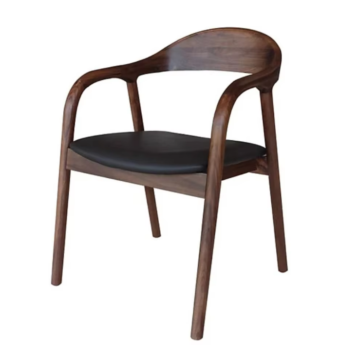 高級レストラン向けのエレガントな椅子 | ウッド&レザーデザイン