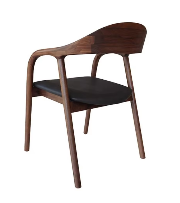 高級レストラン向けのエレガントな椅子 | ウッド&レザーデザイン