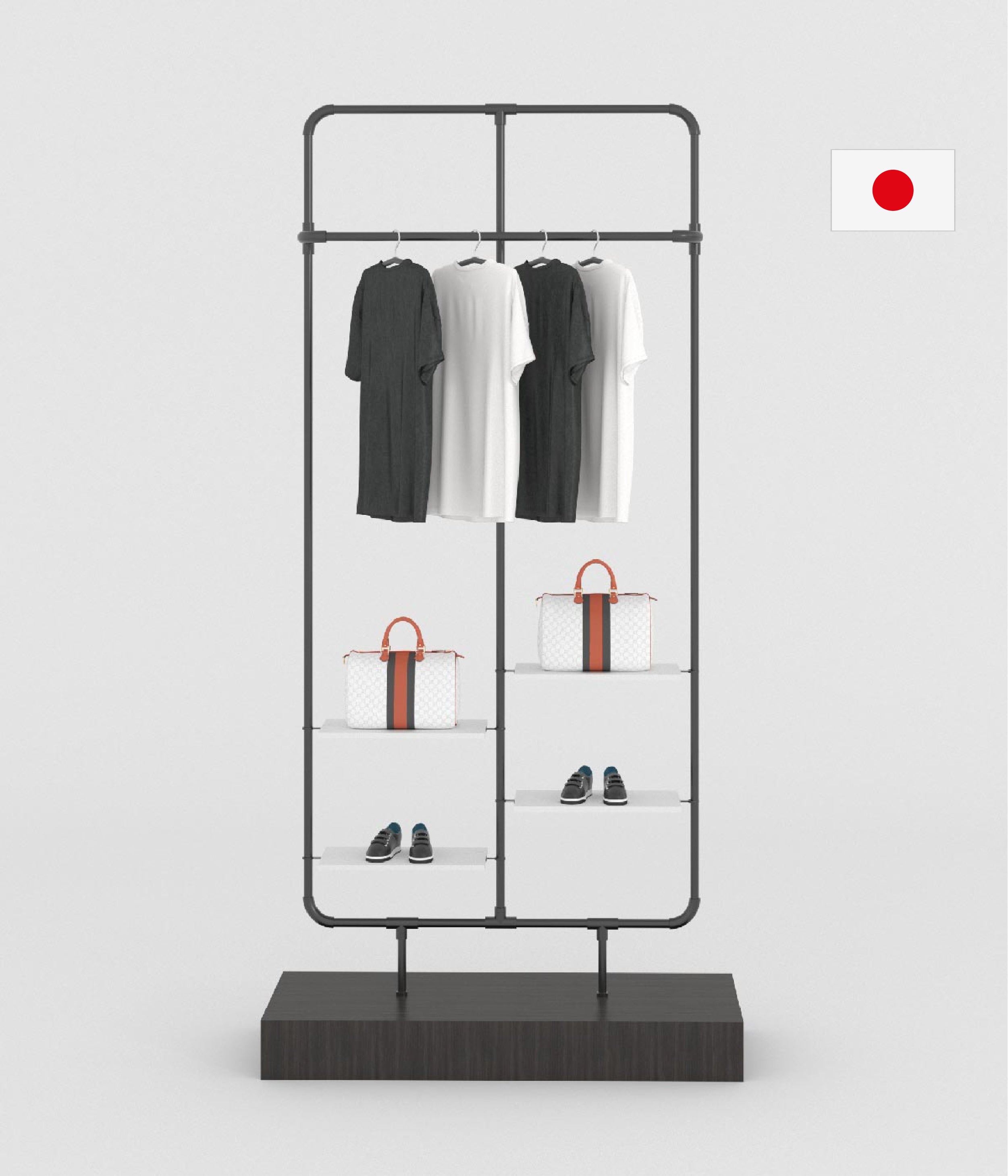 モダンブティック用ディスプレイラック 123
