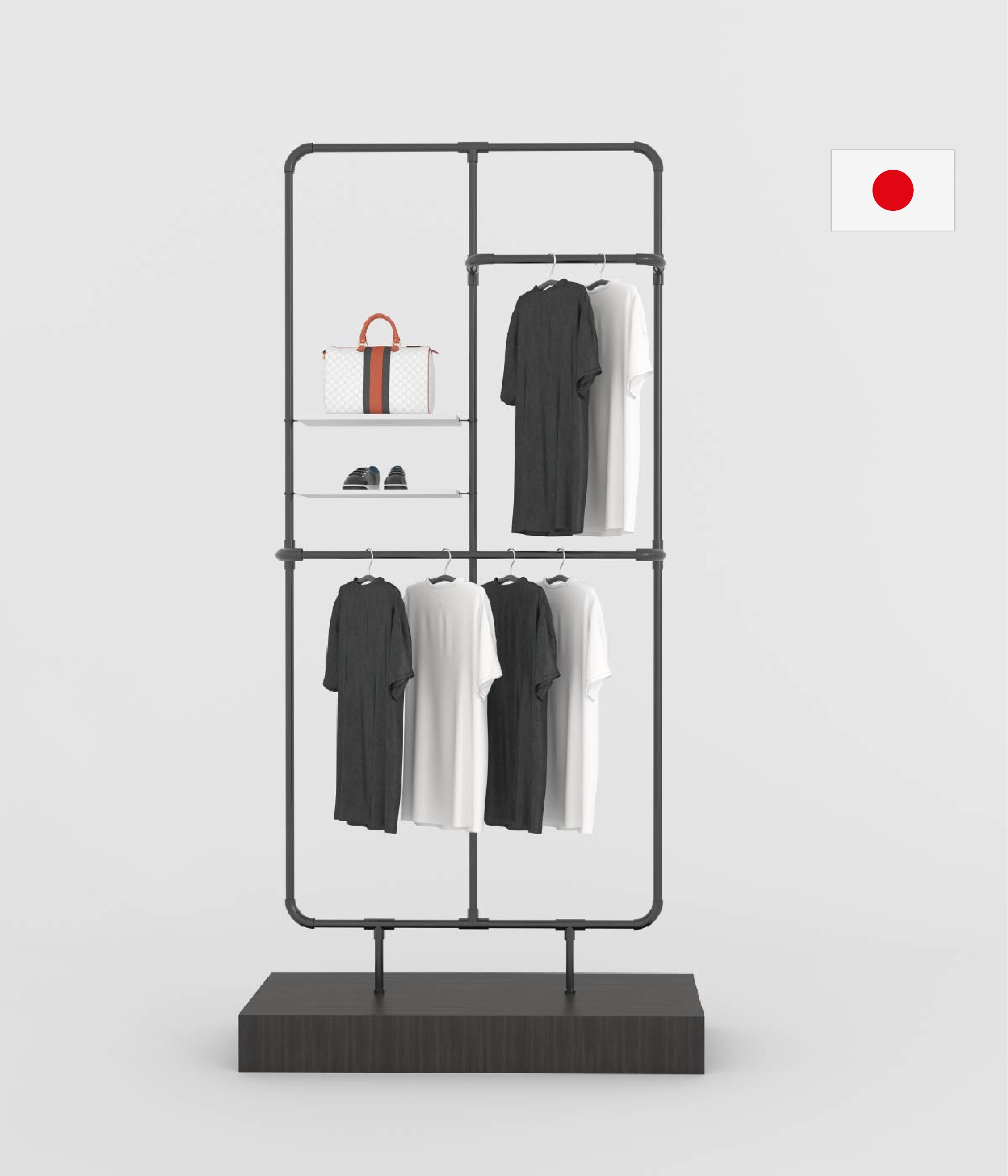 モダンブティック用ディスプレイラック 124