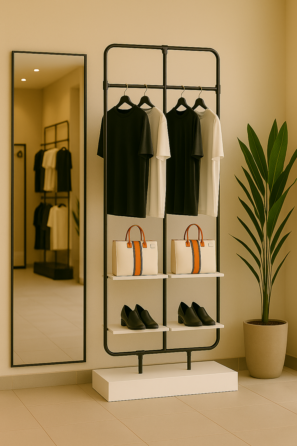 Modern boutique display rack 123