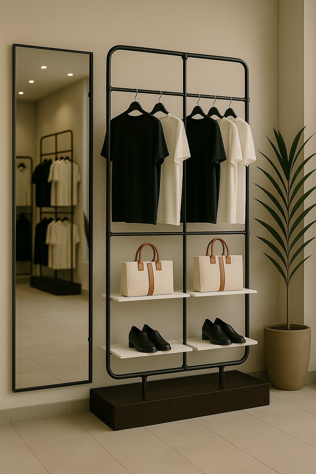 Modern boutique display rack 123