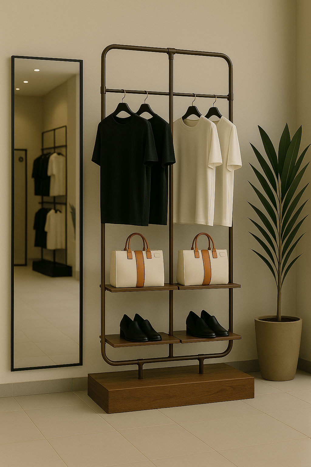 Modern boutique display rack 123