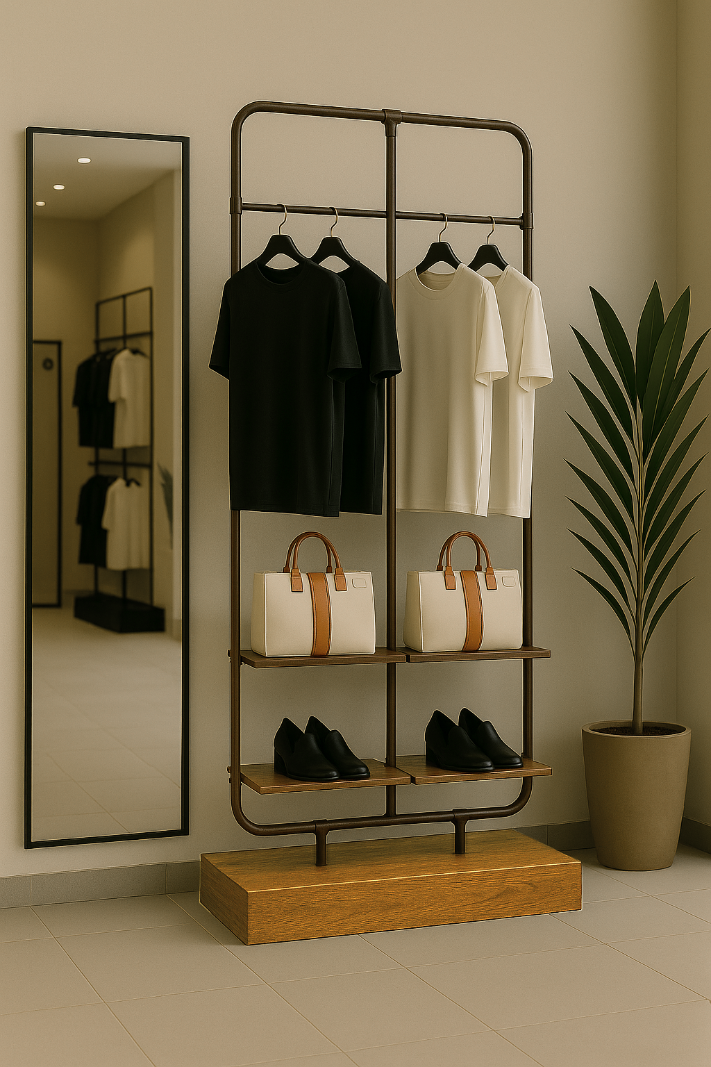 Modern boutique display rack 123