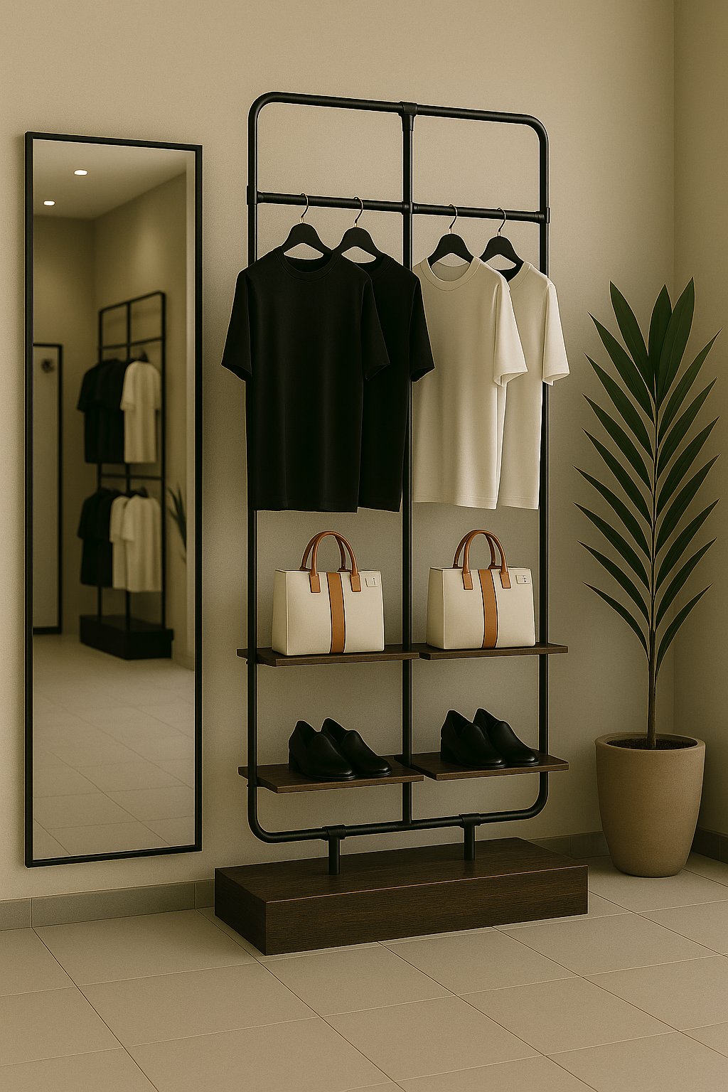 Modern boutique display rack 123
