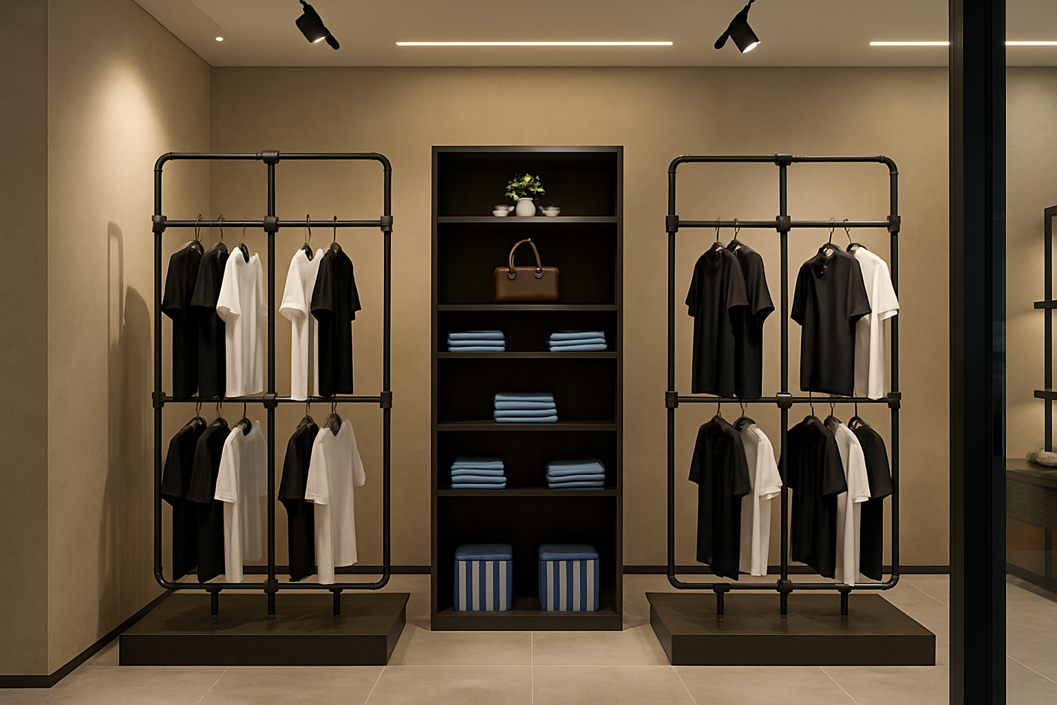 Modern boutique display rack 121