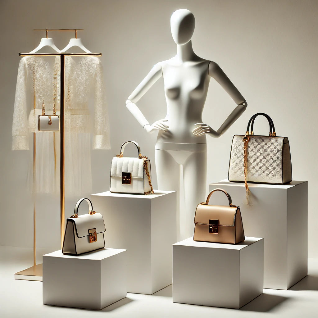 ミニマルデザインのバッグ | シューズ用展示台
