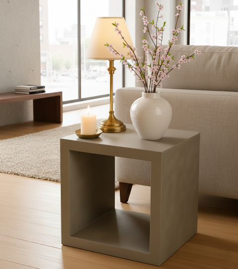 Concrete-look display table 2724