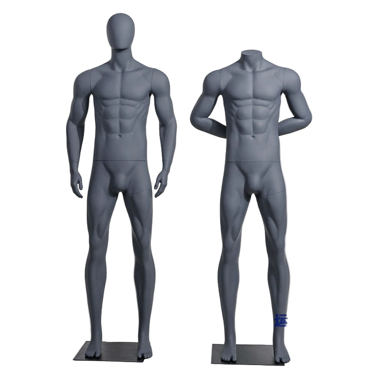 男性マネキン全身正面ビュー|シンプルなスタンダードモデル