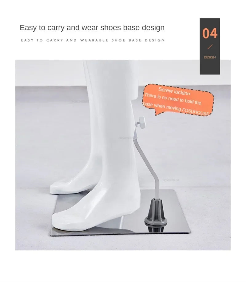 男性マネキンの特徴説明画像|ボディ形状・安定ベース・再利用可能な素材紹介