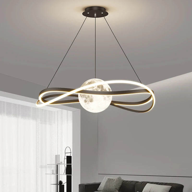 Moon motif LED pendant light 3406