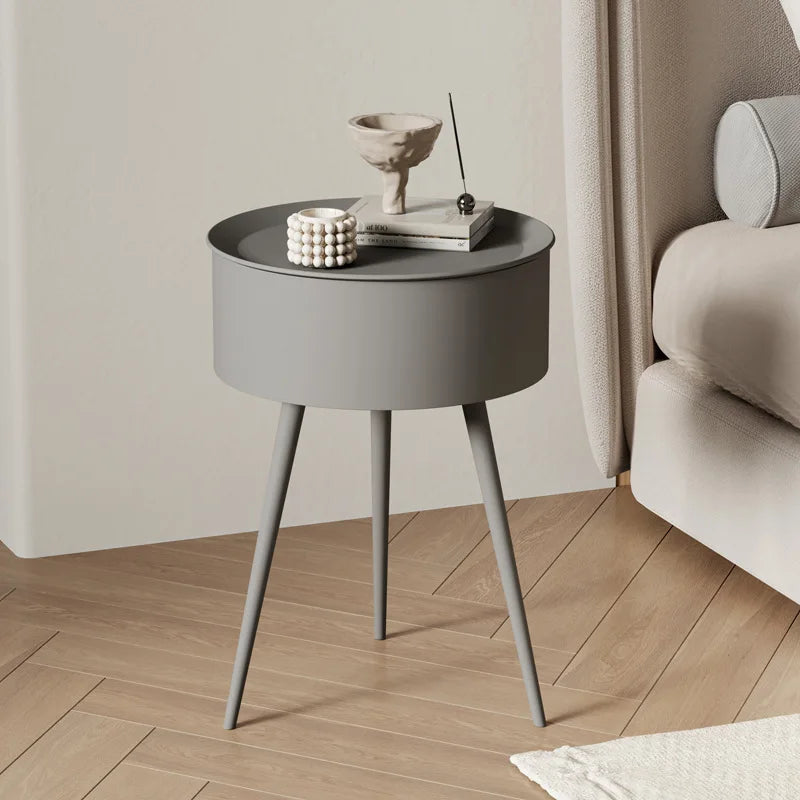 Nordic bedside table with modern metal legs 2708