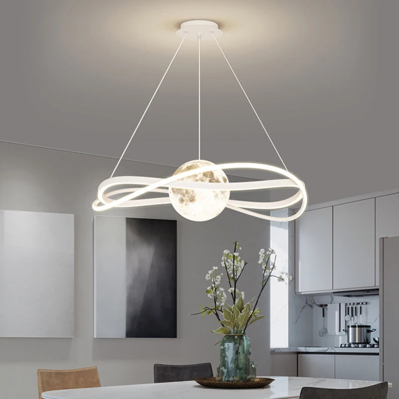 Moon motif LED pendant light 3406
