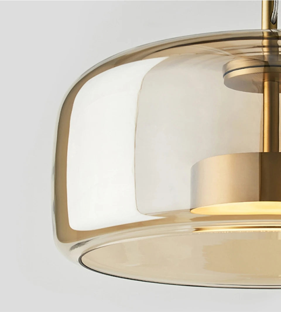 ガラスシェードの北欧風ペンダントライト 3607