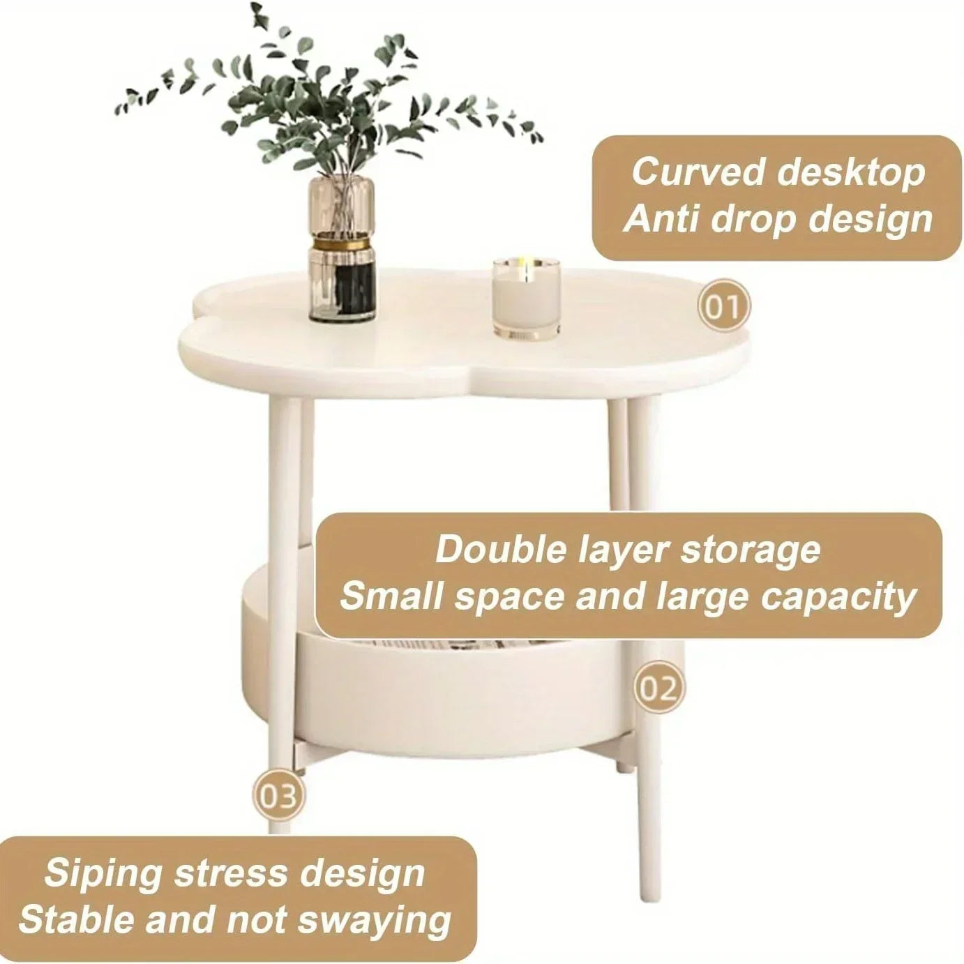 Modern Side Table Small Storage 2554