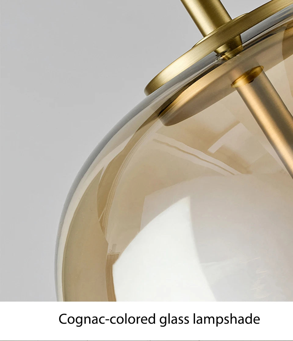 ガラスシェードの北欧風ペンダントライト 3607