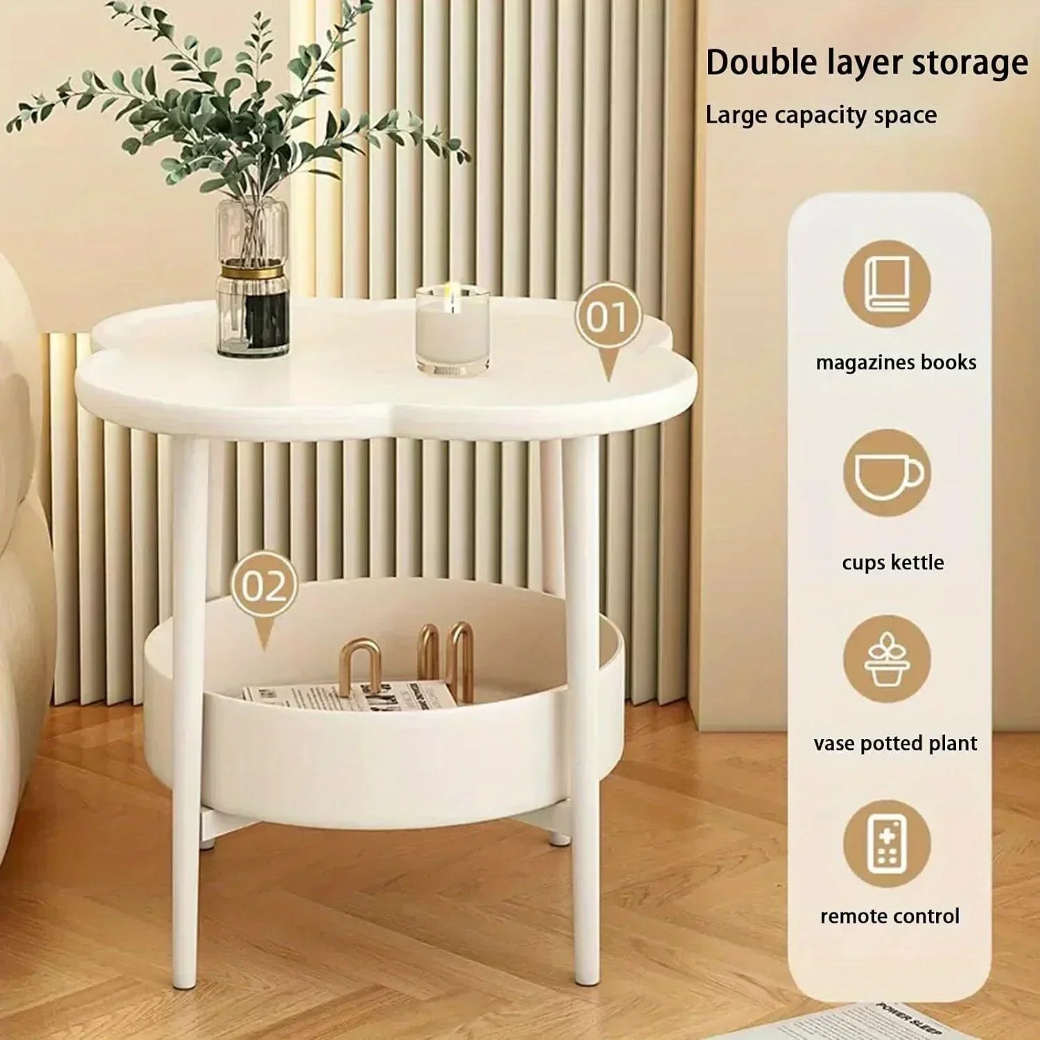 Modern Side Table Small Storage 2554