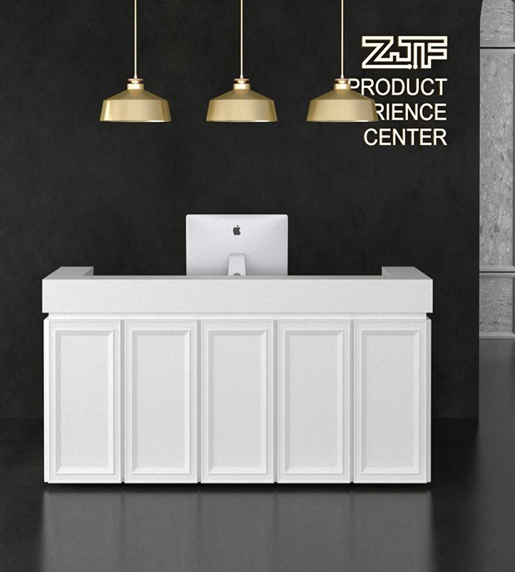 クラシックな受付カウンター | ホワイトデザイン