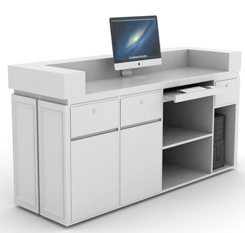 クラシックな受付カウンター | ホワイトデザイン