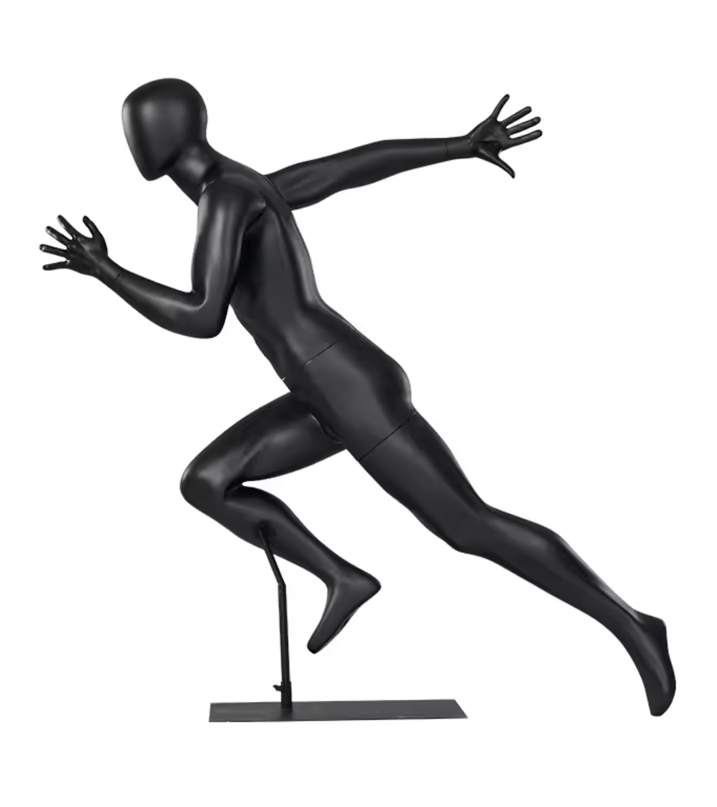ブラックランニングマネキン | スポーツウェア展示用