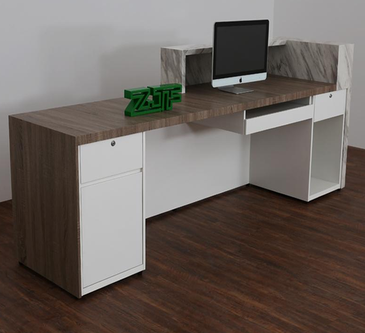 モダンな受付カウンター | ウッド&ストーンデザイン