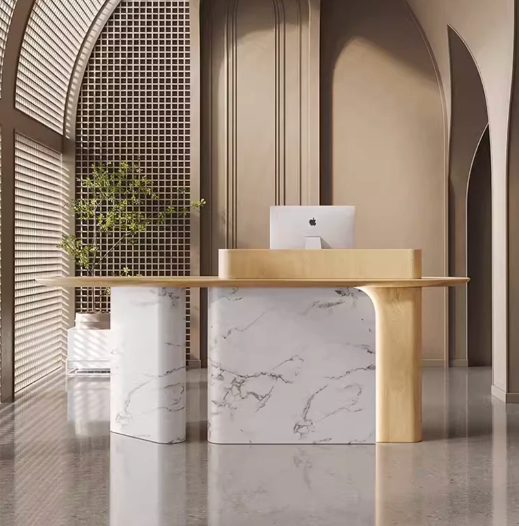エレガントなデザインの受付デスク | ホテル・オフィス向けモダンカウンター