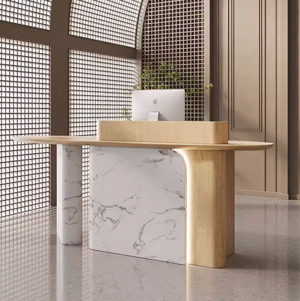 エレガントなデザインの受付デスク | ホテル・オフィス向けモダンカウンター