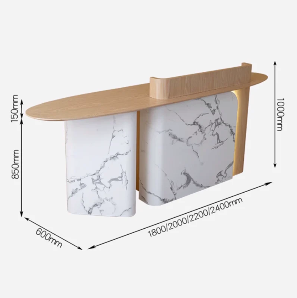 エレガントなデザインの受付デスク | ホテル・オフィス向けモダンカウンター