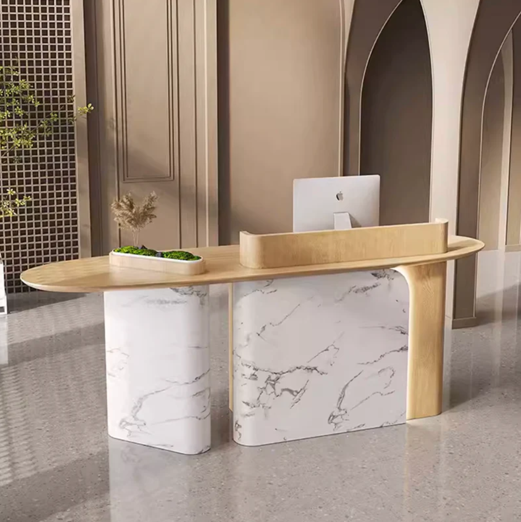 エレガントなデザインの受付デスク | ホテル・オフィス向けモダンカウンター