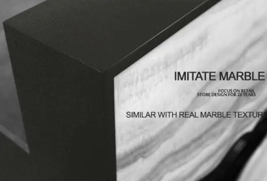 ユニークな大理石レセプションデスク | モダンなオフィス受付