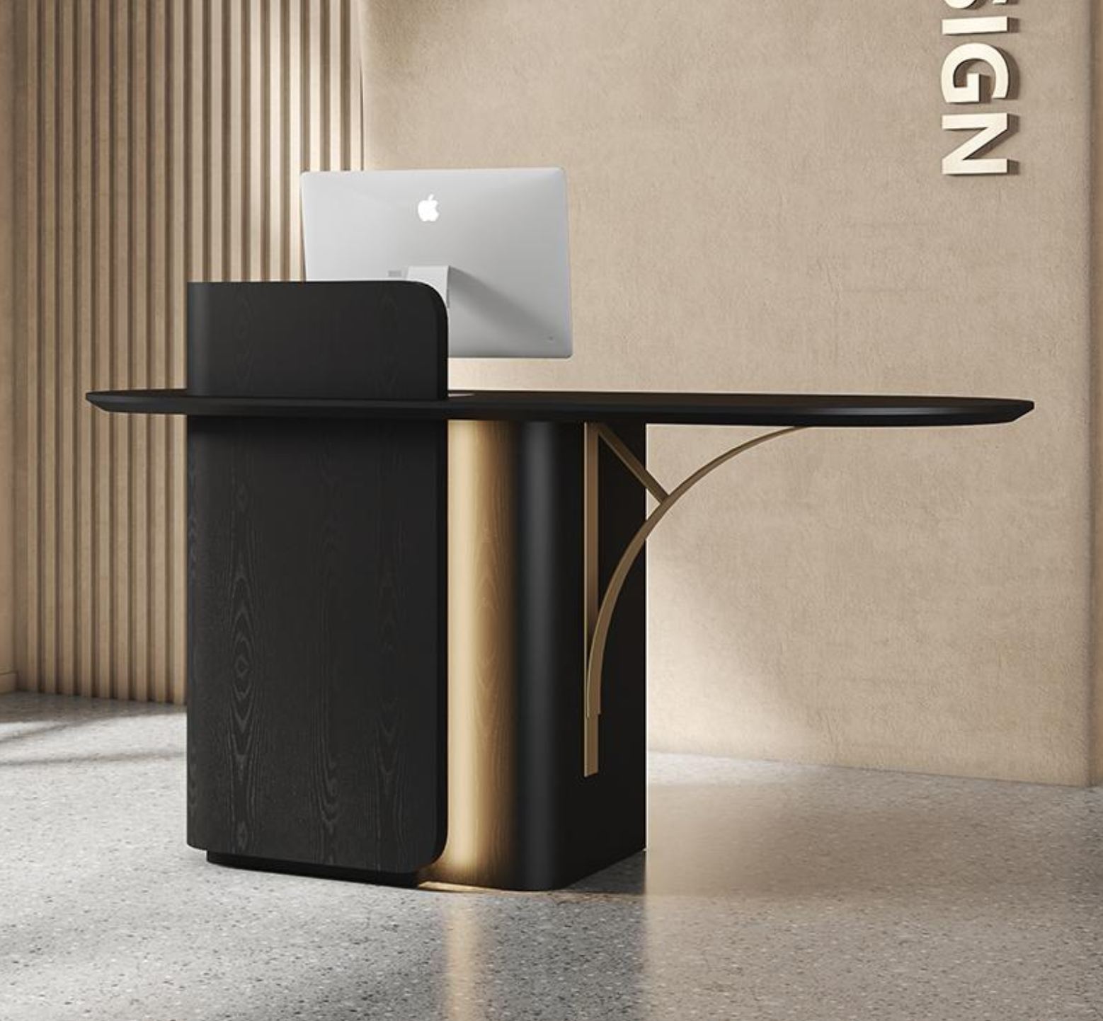 ブラックゴールド受付カウンター 134 | レジカウンター | WEONE