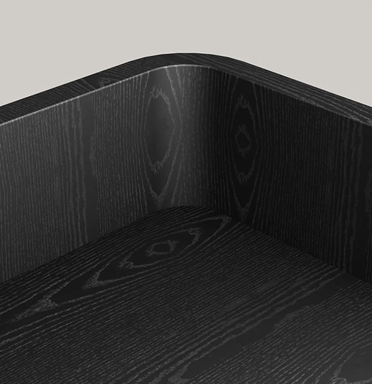 ラグジュアリーな受付デスク | ブラックウッド&ゴールドディテール