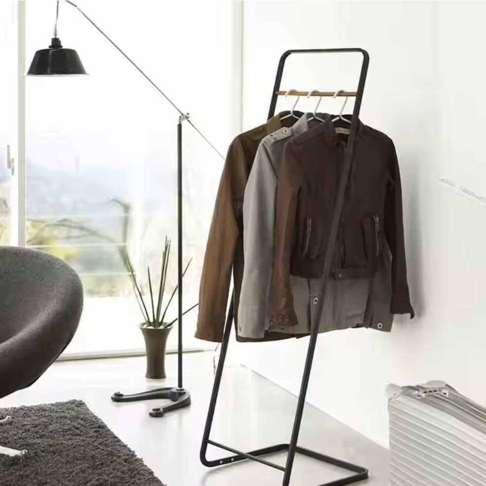 Hanger rack with wooden shelf 2621