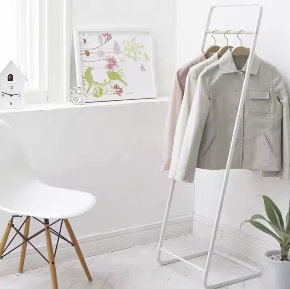 Hanger rack with wooden shelf 2621