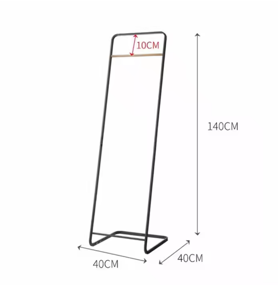 Hanger rack with wooden shelf 2621