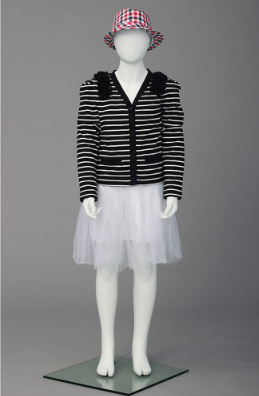 White full-body mannequin for children and juniors, suitable for store displays, model 24192