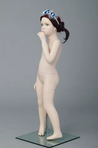 Kids Real Face Mannequin Girl Standing Pose 24198