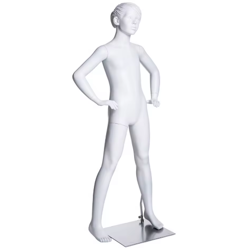 Child's Full-Body Mannequin Girl Hands-On Waist Pose 24199