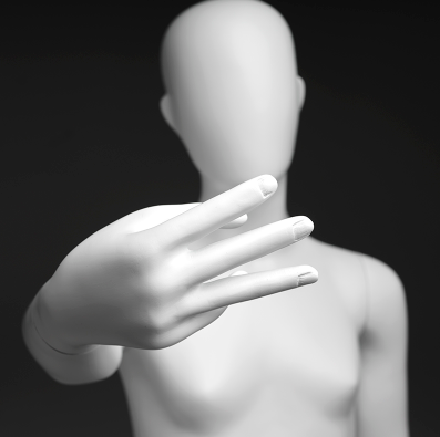 Kids Selfie Pose Mannequin White 24201