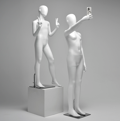 Kids Peace Pose Mannequin White 24203
