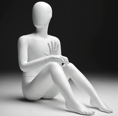 Kids Floor Sitting Pose Mannequin White 24204