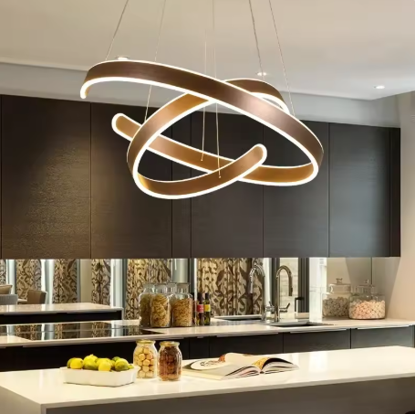 モダン LEDリングペンダントライト 3灯 調光対応 3406