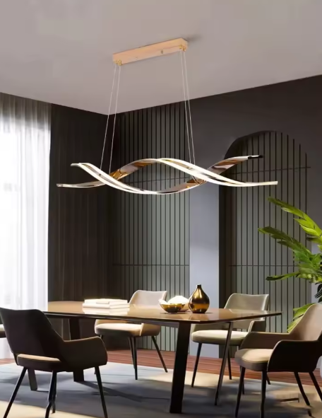 Modern LED Wave Pendant Light Long 3407